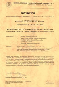 Osvedčení o studiu